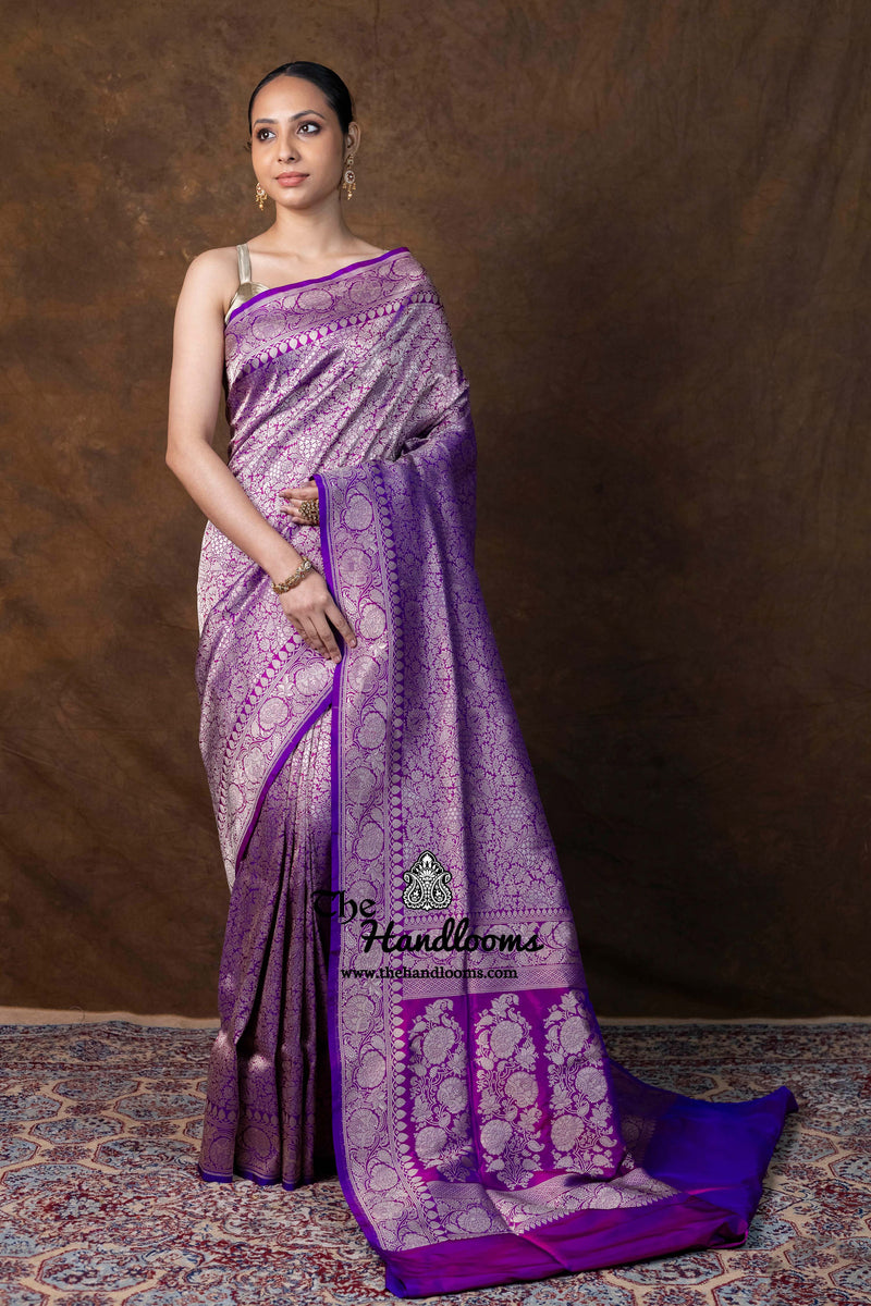 Pure Katan Silk Banarasi Handloom Saree - Tanchui Brocade