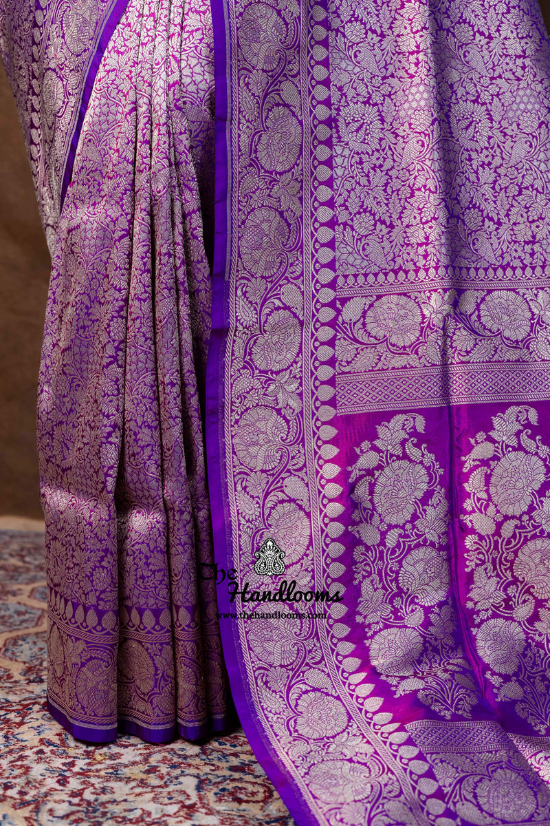 Pure Katan Silk Banarasi Handloom Saree - Tanchui Brocade