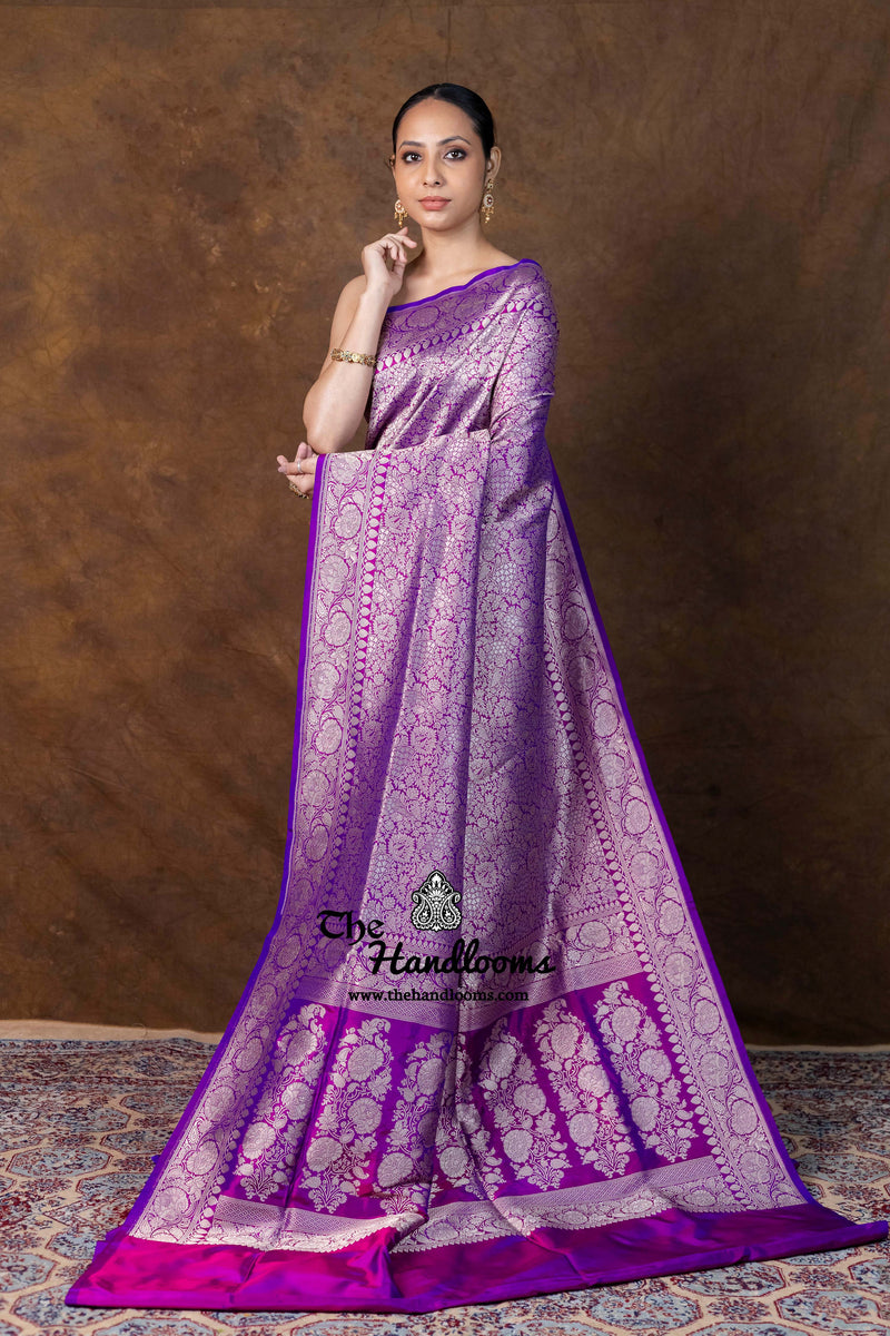 Pure Katan Silk Banarasi Handloom Saree - Tanchui Brocade