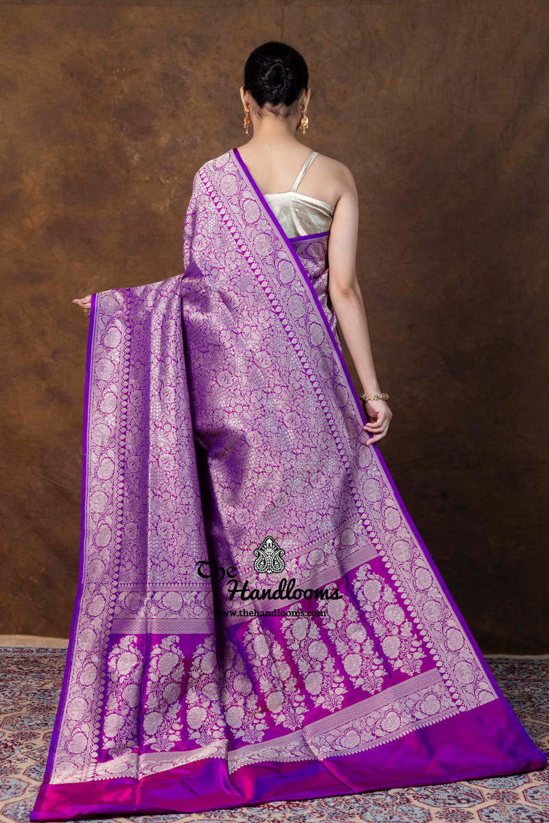 Pure Katan Silk Banarasi Handloom Saree - Tanchui Brocade