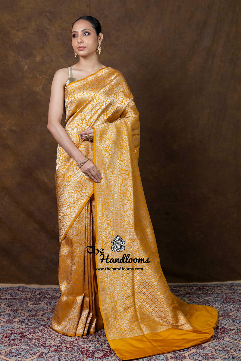 Pure Katan Silk Banarasi Handloom Saree - Tanchui Brocade