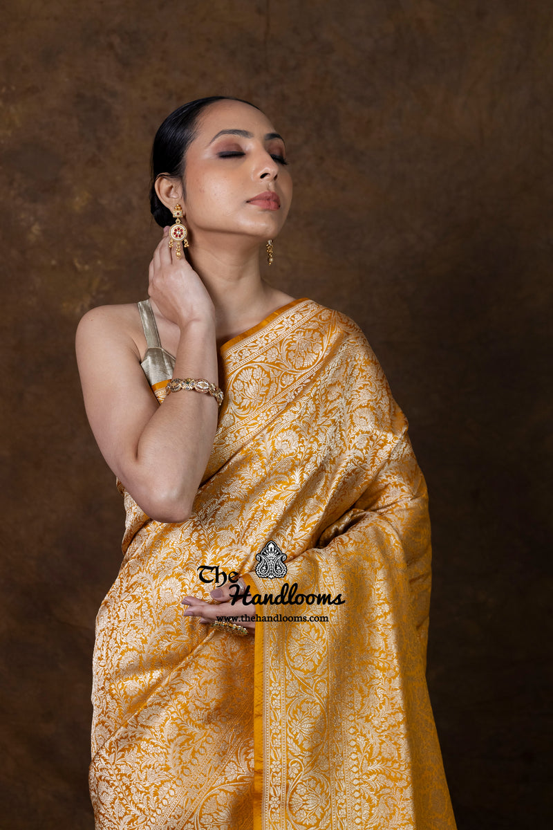 Pure Katan Silk Banarasi Handloom Saree - Tanchui Brocade