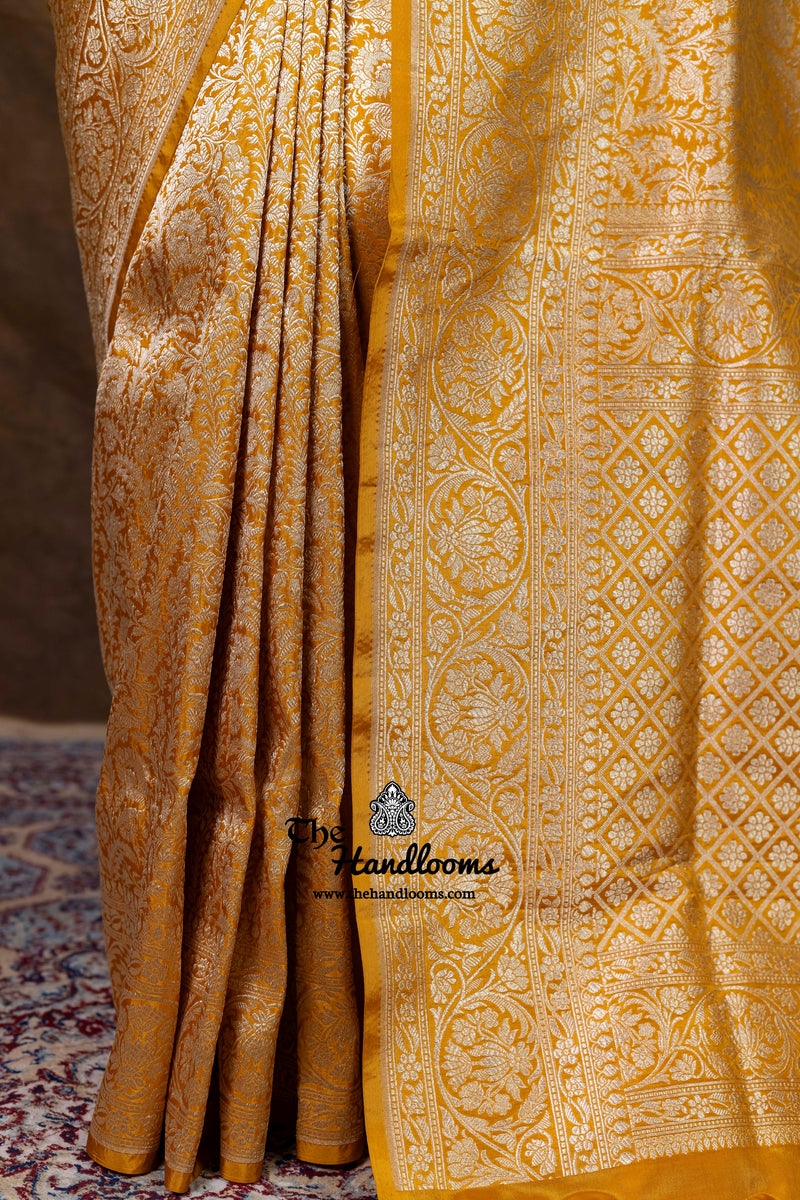 Pure Katan Silk Banarasi Handloom Saree - Tanchui Brocade