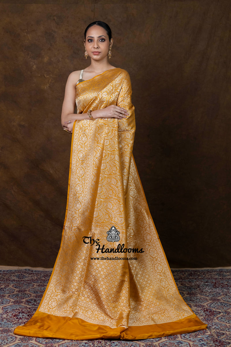 Pure Katan Silk Banarasi Handloom Saree - Tanchui Brocade