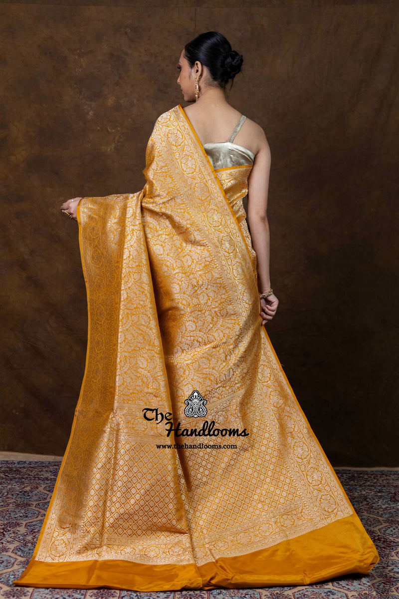 Pure Katan Silk Banarasi Handloom Saree - Tanchui Brocade