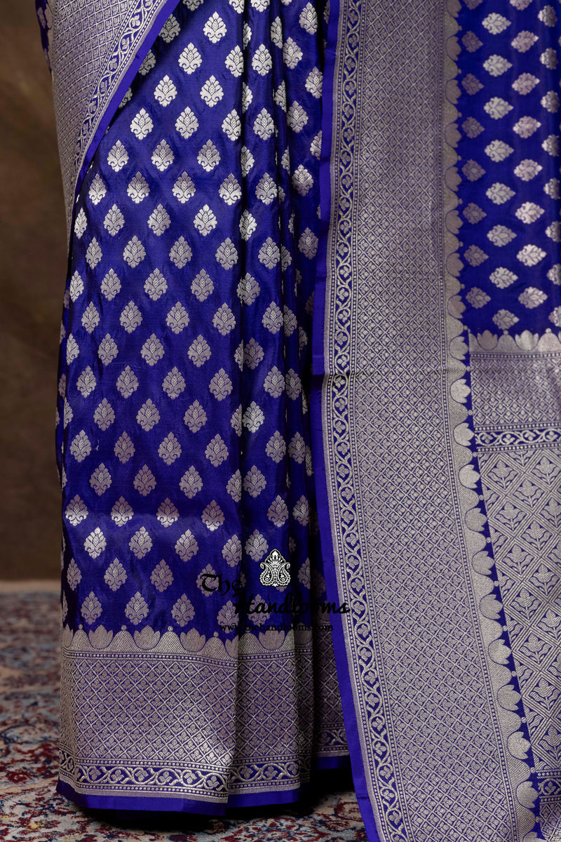 Pure Katan Silk Banarasi Handloom Saree - All Over Jaal Work