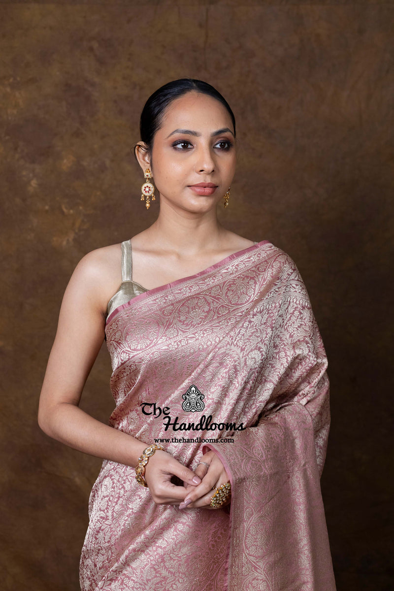 Pure Katan Silk Banarasi Handloom Saree - Tanchui Brocade