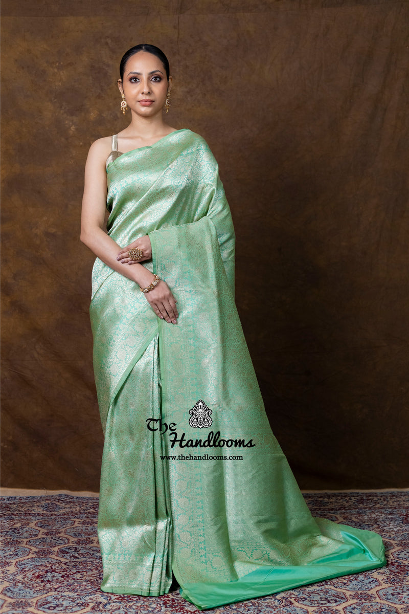 Pure Katan Silk Banarasi Handloom Saree - Tanchui Brocade