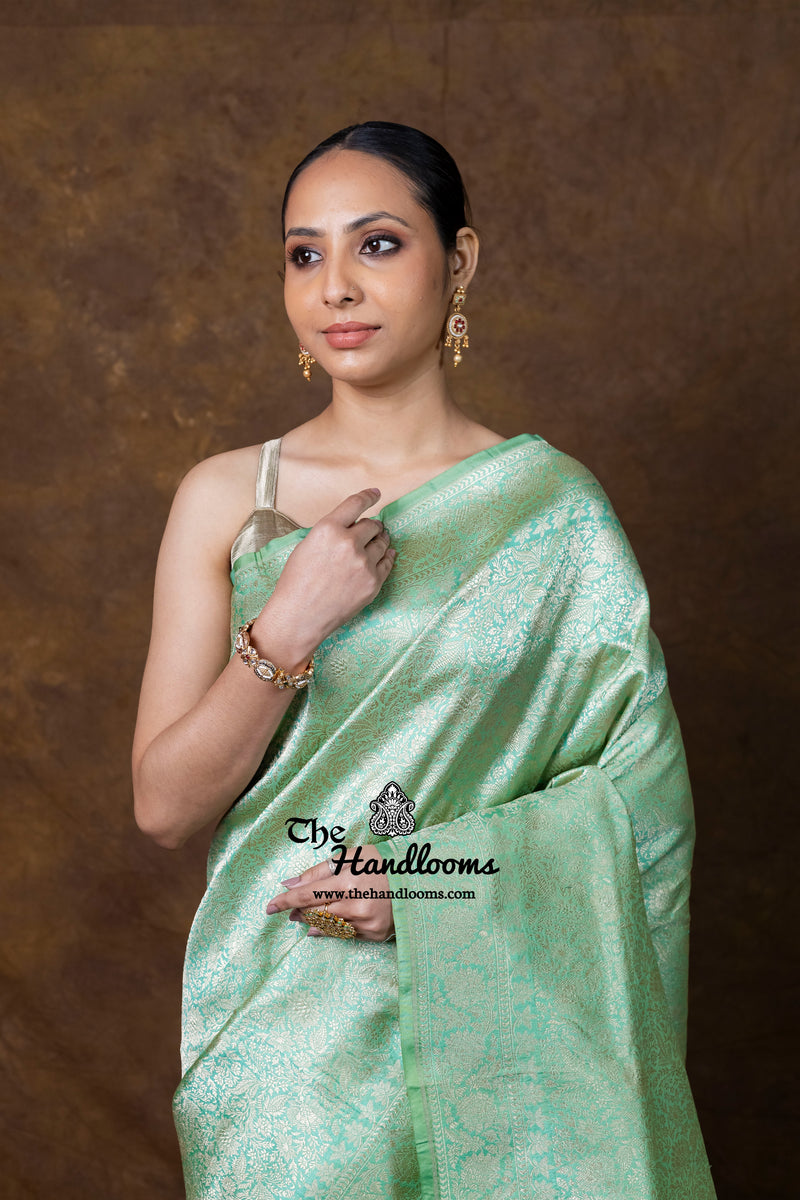 Pure Katan Silk Banarasi Handloom Saree - Tanchui Brocade