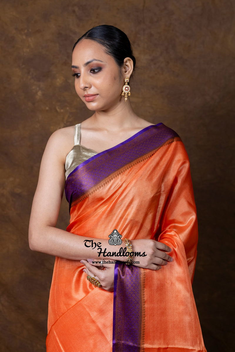 Pure Tussar Silk Handloom Banarasi Saree