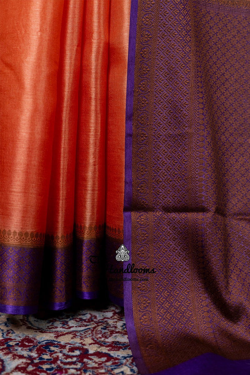 Pure Tussar Silk Handloom Banarasi Saree