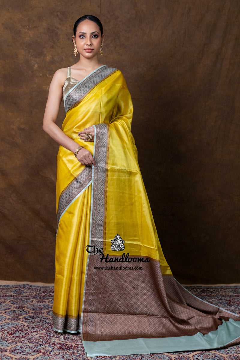 Pure Tussar Silk Handloom Banarasi Saree