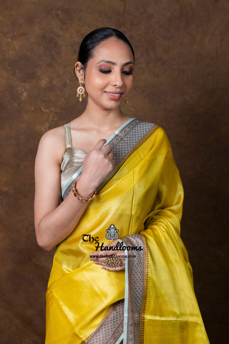 Pure Tussar Silk Handloom Banarasi Saree