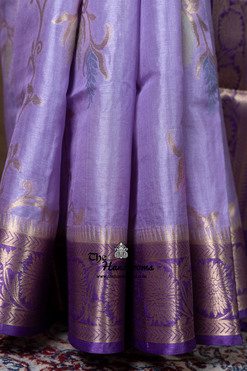 Pure Tussar Silk Handloom Banarasi Saree - Meenakari