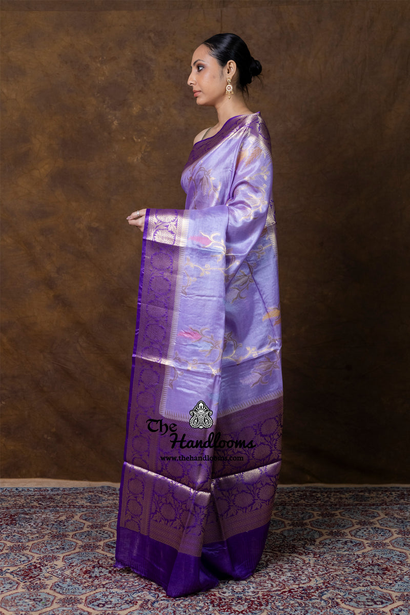 Pure Tussar Silk Handloom Banarasi Saree - Meenakari