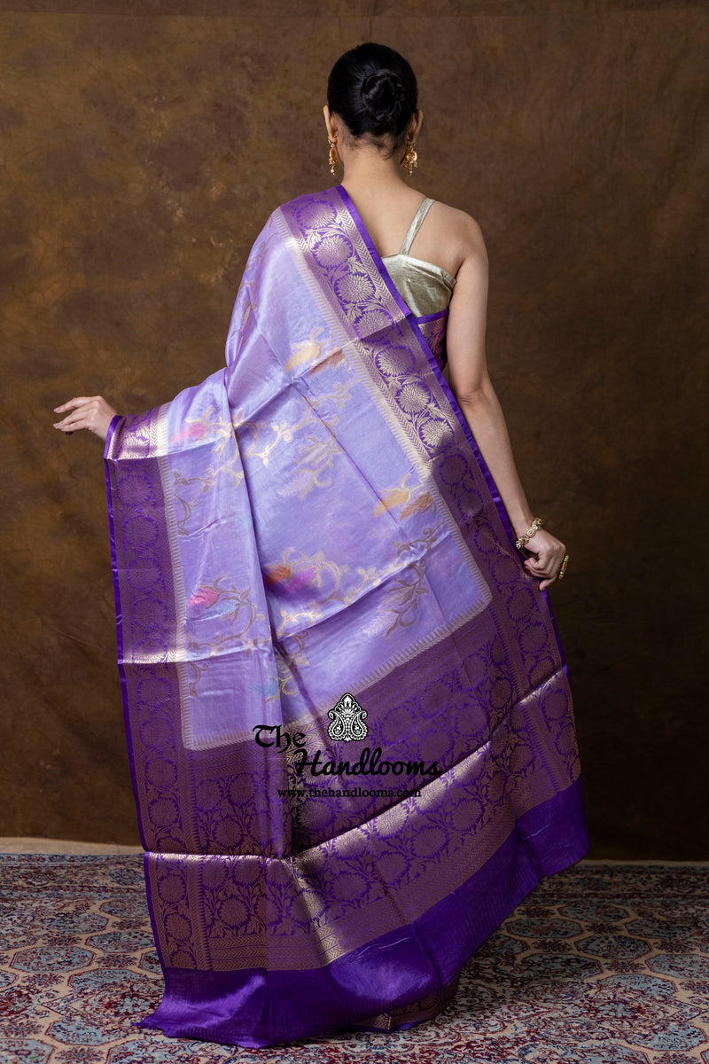 Pure Tussar Silk Handloom Banarasi Saree - Meenakari