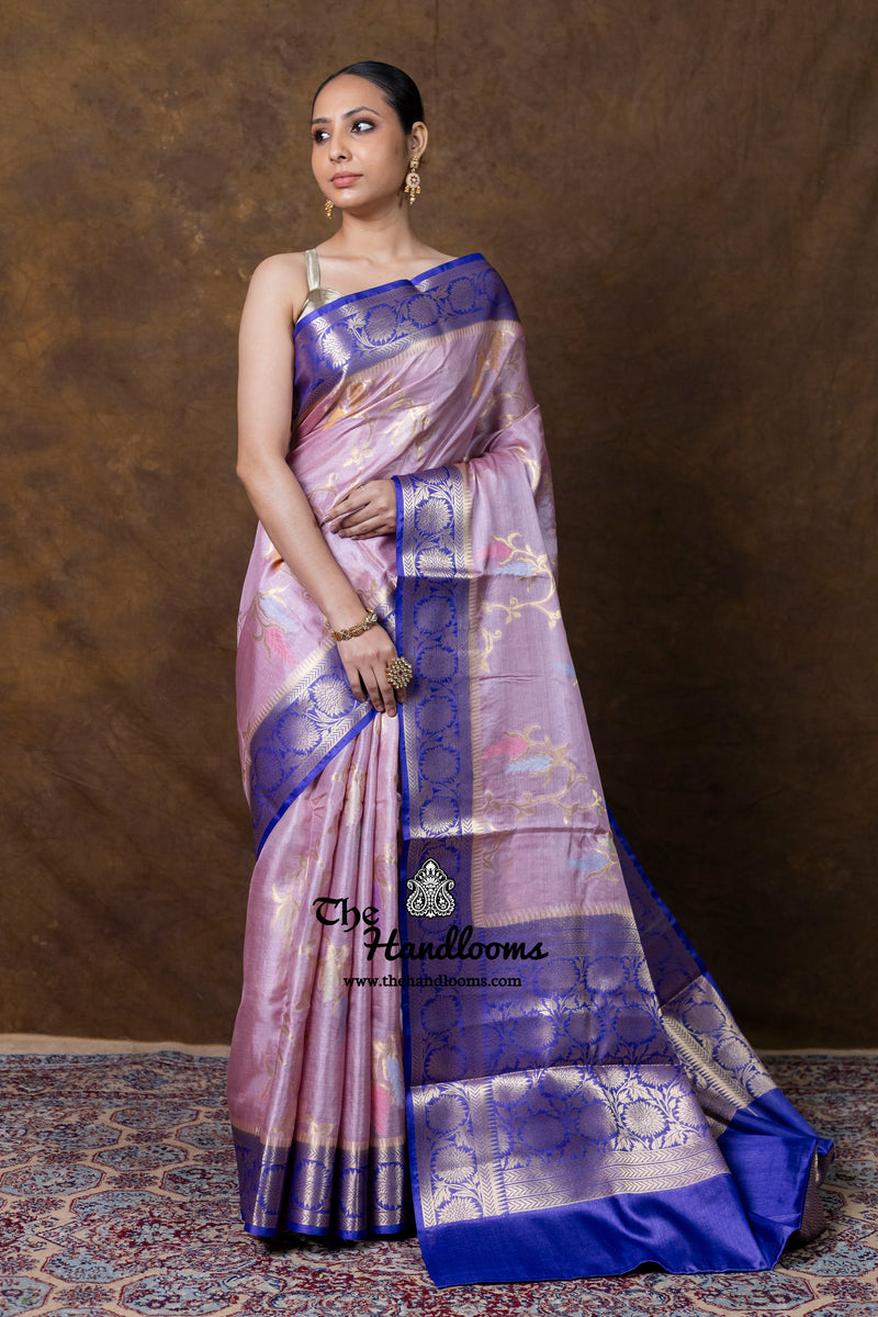 Pure Tussar Silk Handloom Banarasi Saree - Meenakari