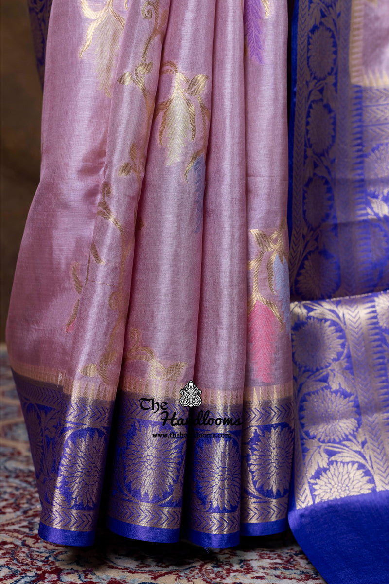 Pure Tussar Silk Handloom Banarasi Saree - Meenakari