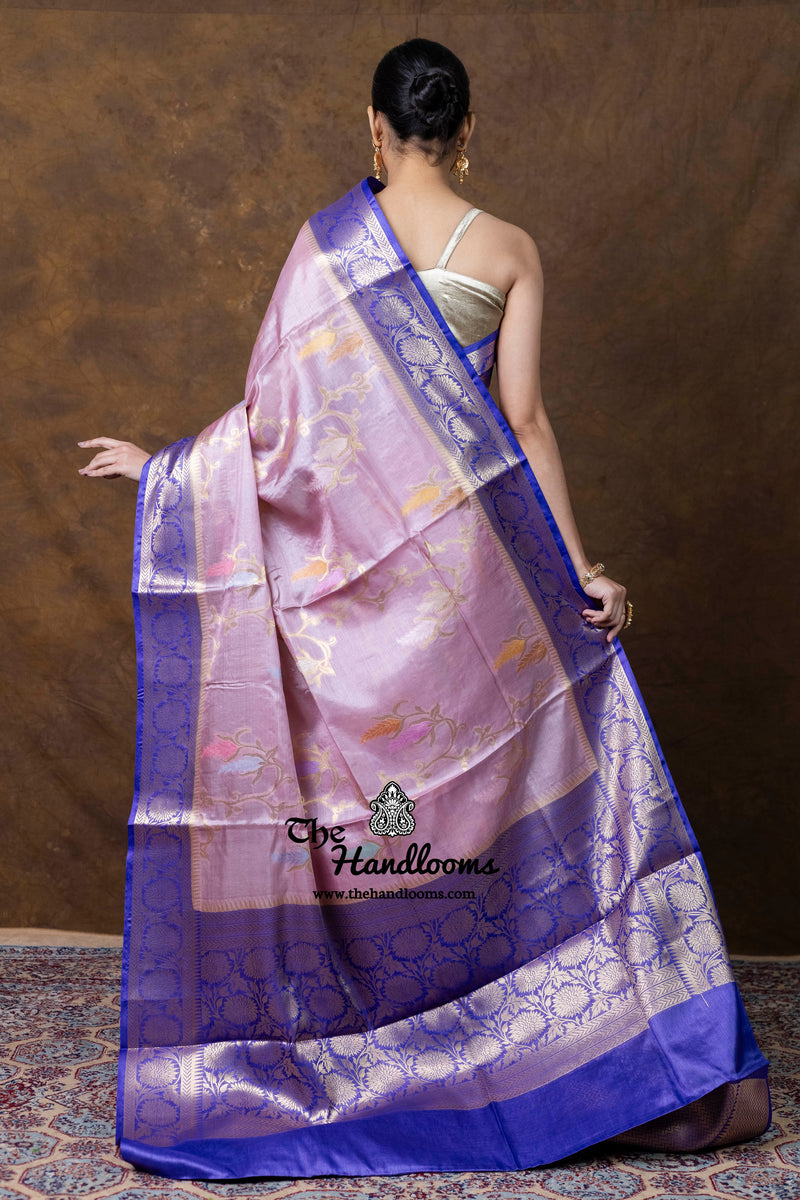 Pure Tussar Silk Handloom Banarasi Saree - Meenakari