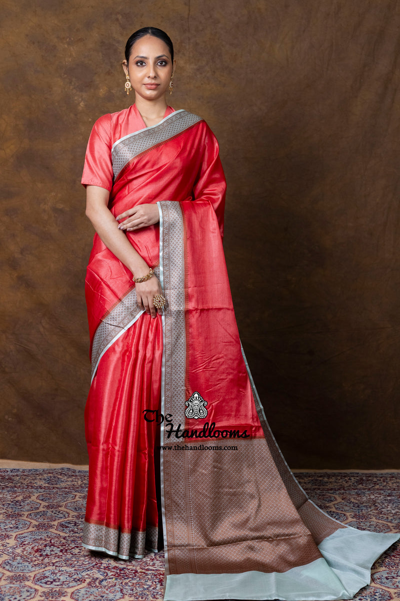 Pure Tussar Silk Handloom Banarasi Saree