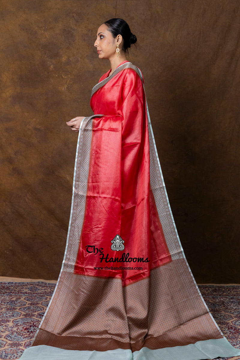 Pure Tussar Silk Handloom Banarasi Saree