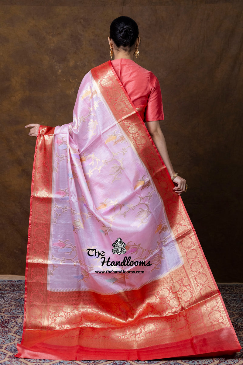 Pure Tussar Silk Handloom Banarasi Saree - Meenakari