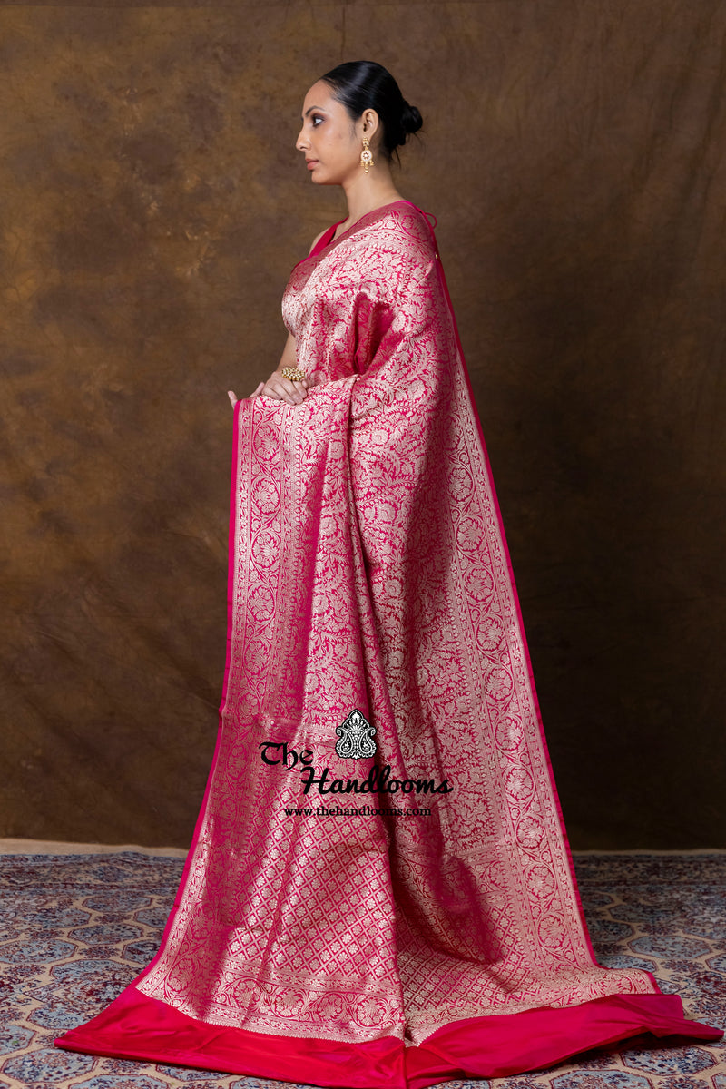 Pure Katan Silk Banarasi Handloom Saree - Tanchui Brocade