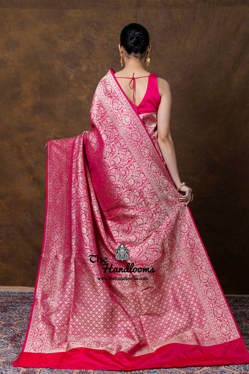 Pure Katan Silk Banarasi Handloom Saree - Tanchui Brocade