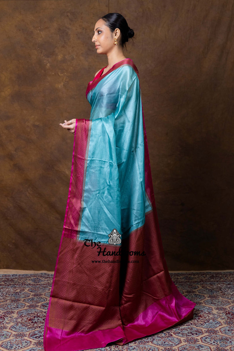 Pure Tussar Silk Handloom Banarasi Saree