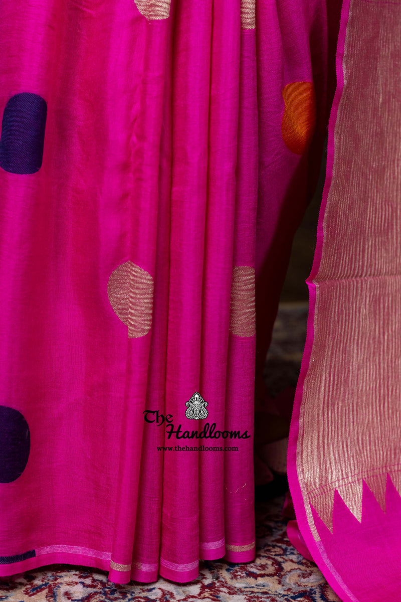 Pure Satan Katan Silk Banarasi Handloom Saree - All Over Boota