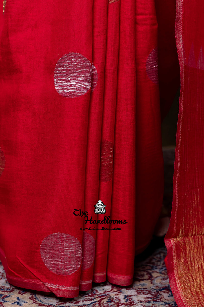 Pure Satan Katan Silk Banarasi Handloom Saree - All Over Boota