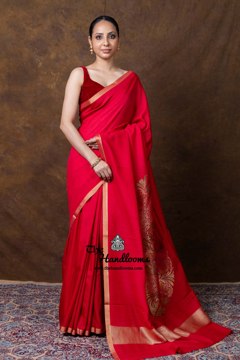 Pure Moonga Silk Handloom Banarasi Saree
