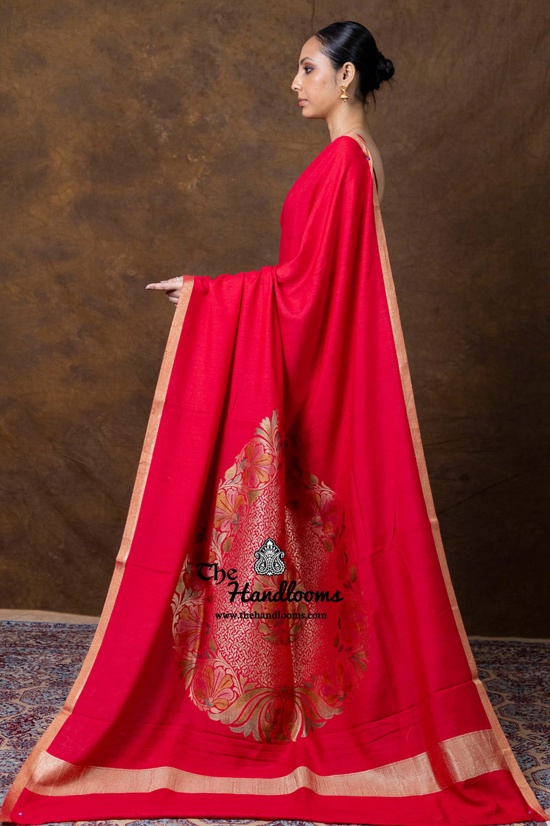 Pure Moonga Silk Handloom Banarasi Saree