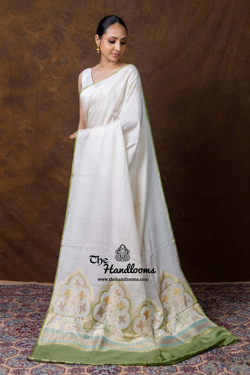 Pure Moonga Silk Handloom Banarasi Saree