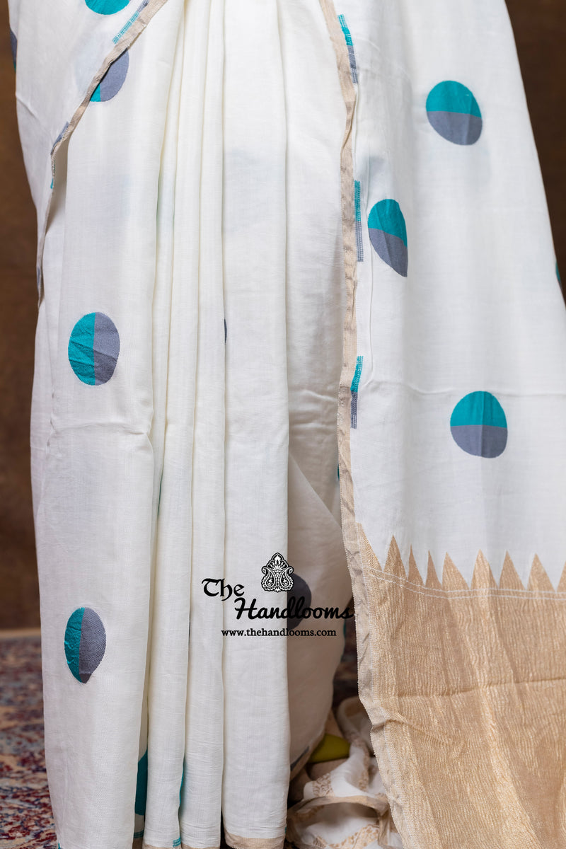 Pure Satan Silk Banarasi Handloom Saree - All Over Boota