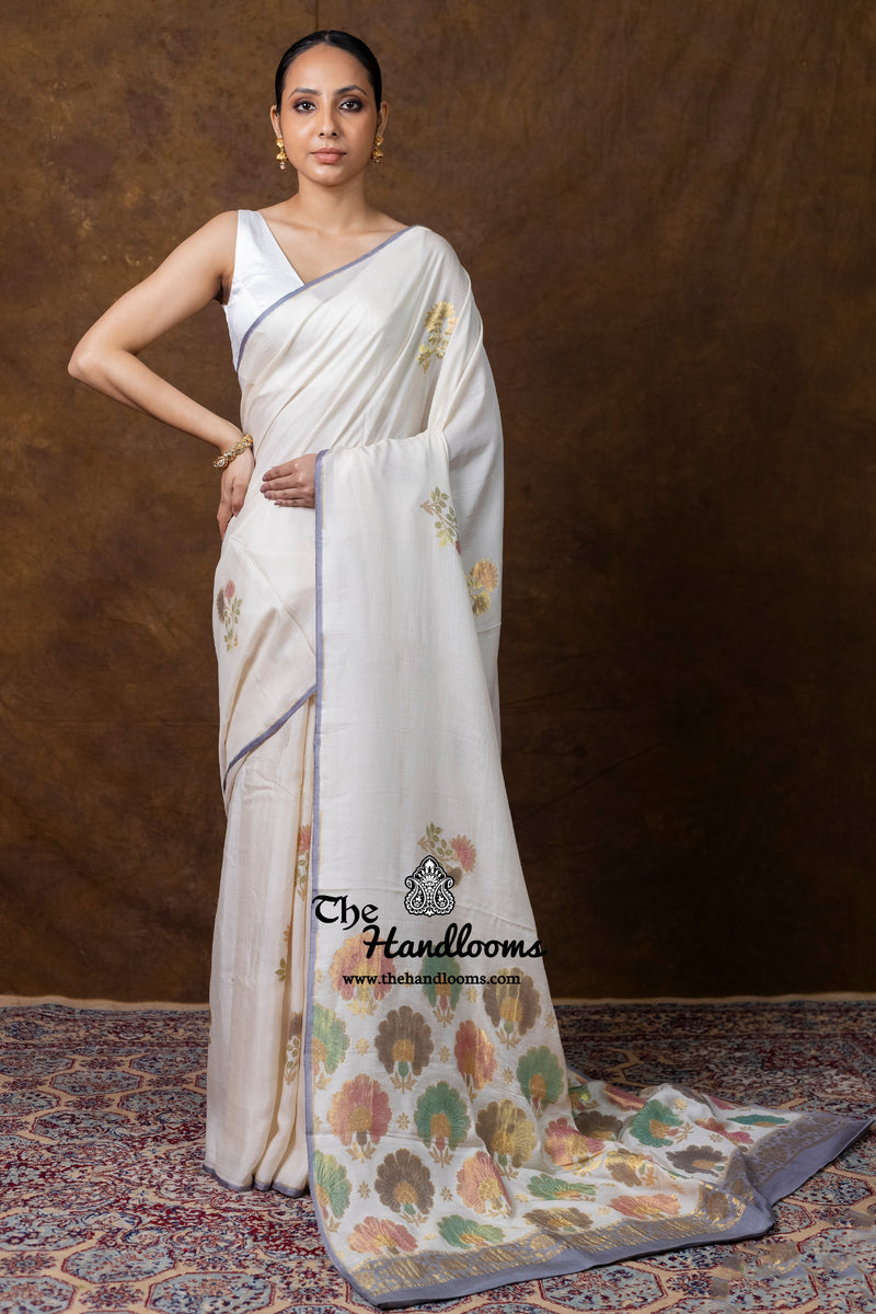 Pure Moonga Silk Handloom Banarasi Saree