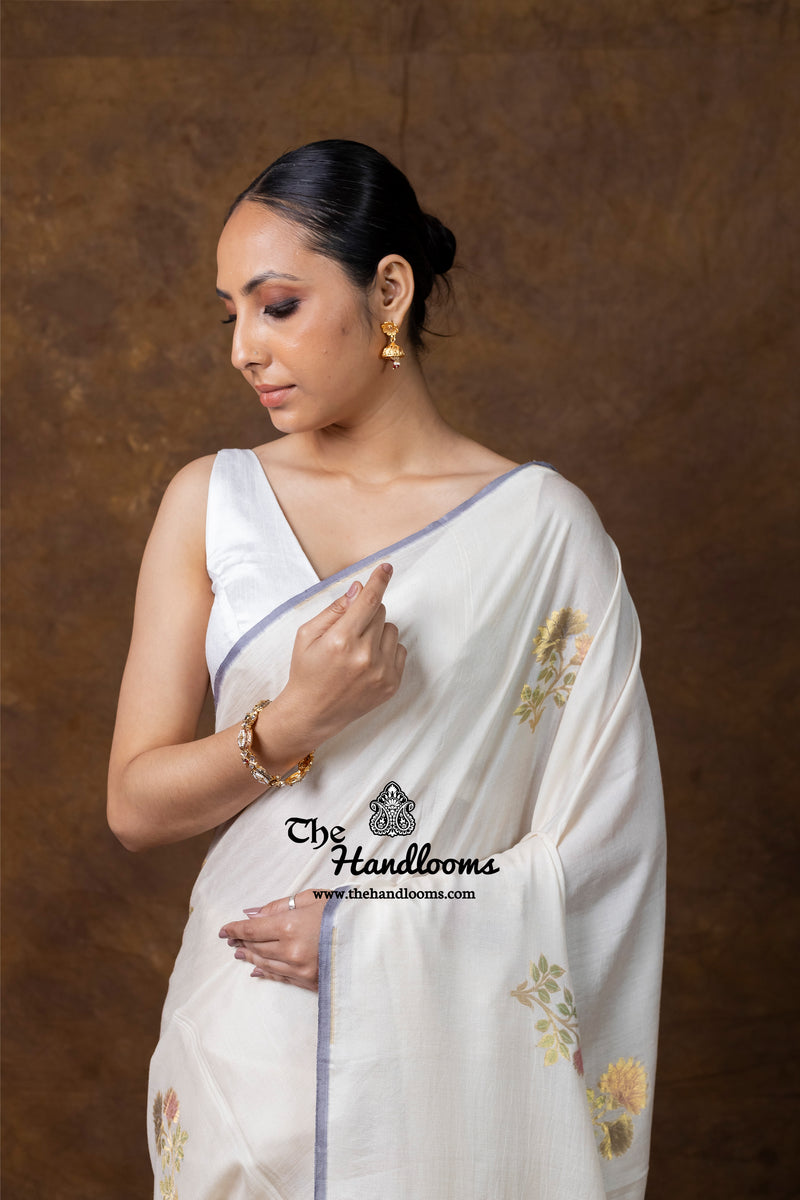 Pure Moonga Silk Handloom Banarasi Saree