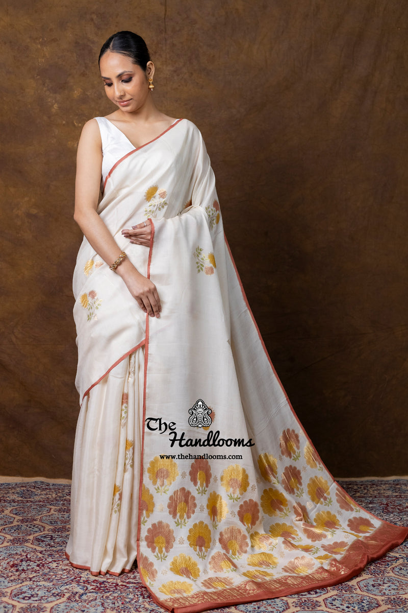 Pure Moonga Silk Handloom Banarasi Saree
