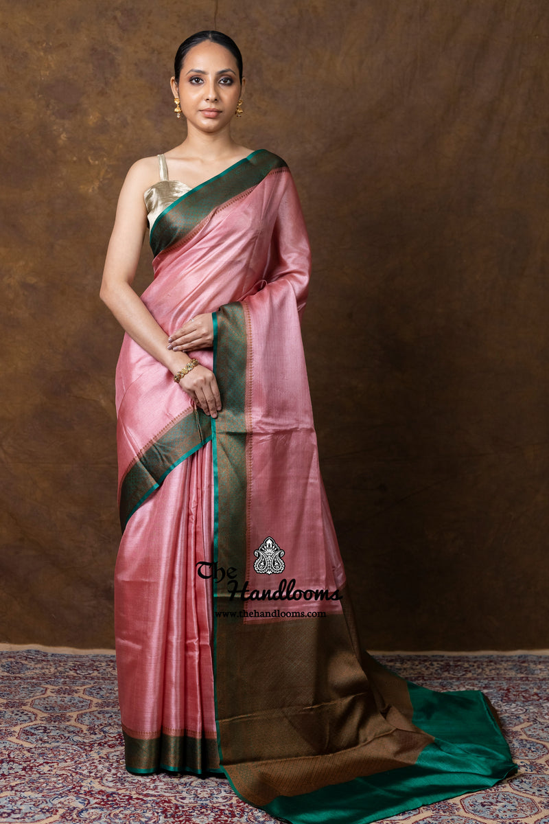 Pure Tussar Silk Handloom Banarasi Saree