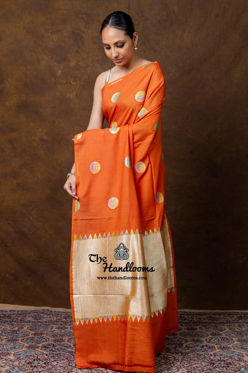 Pure Moonga Silk Handloom Banarasi Saree