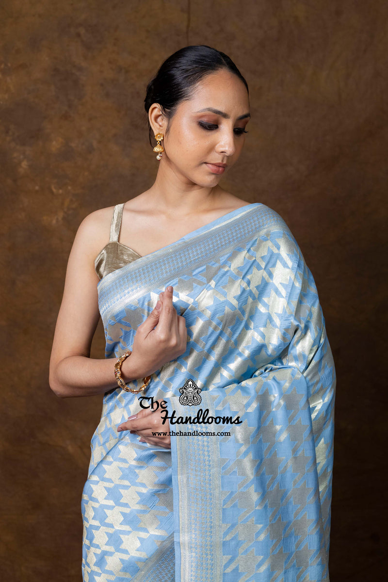 Pure Satan Katan Silk Banarasi Handloom Saree - All Over Jaal Work