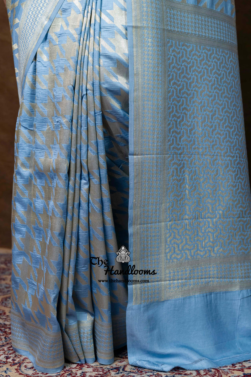 Pure Satan Katan Silk Banarasi Handloom Saree - All Over Jaal Work