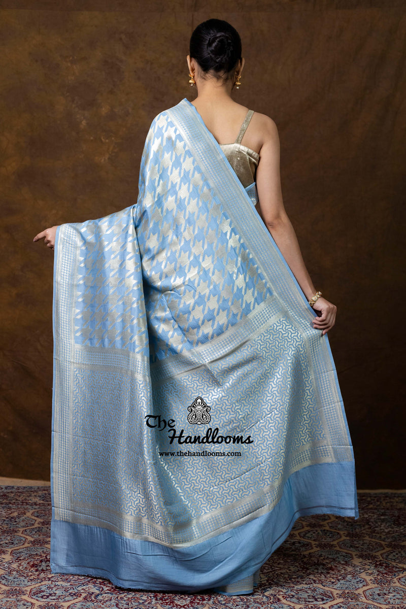 Pure Satan Katan Silk Banarasi Handloom Saree - All Over Jaal Work