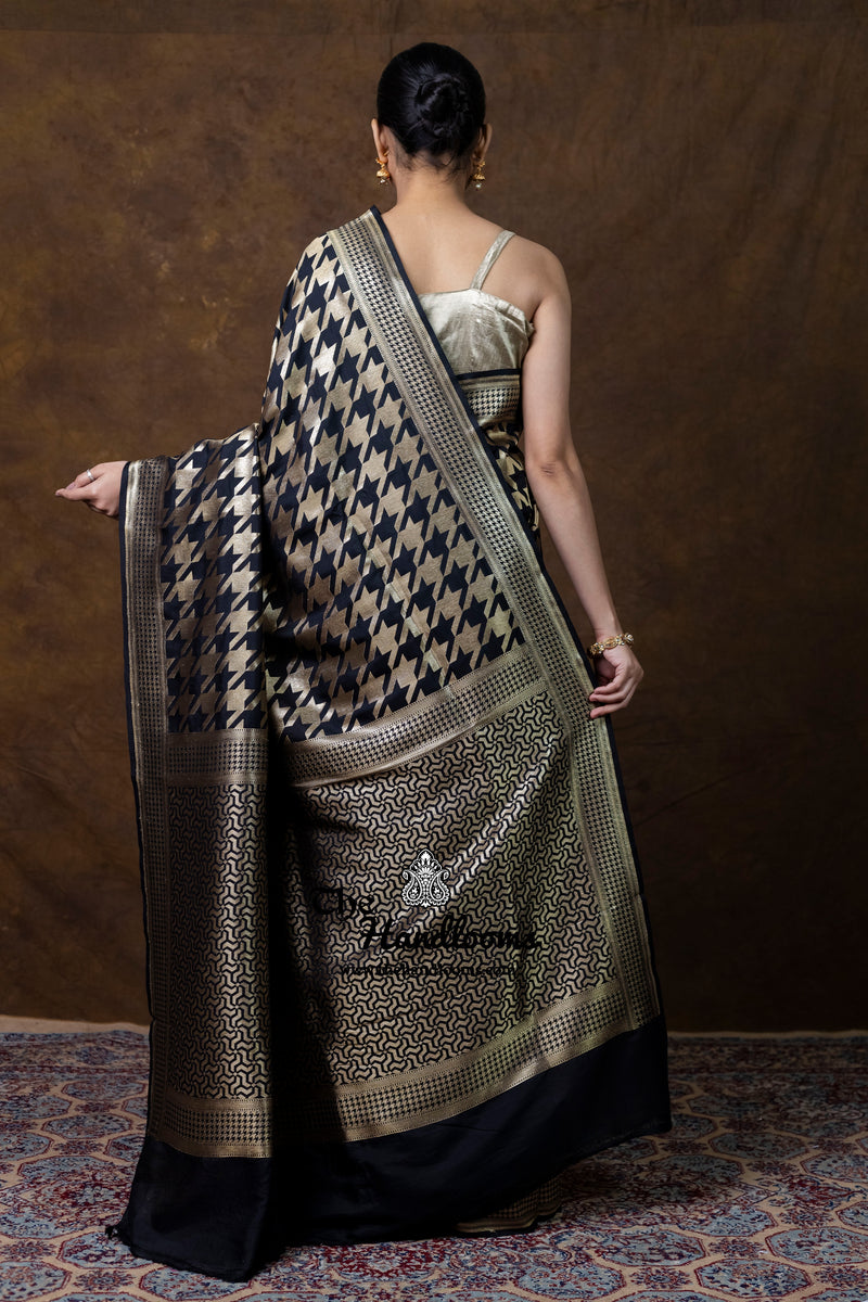 Pure Satan Katan Silk Banarasi Handloom Saree - All Over Jaal Work