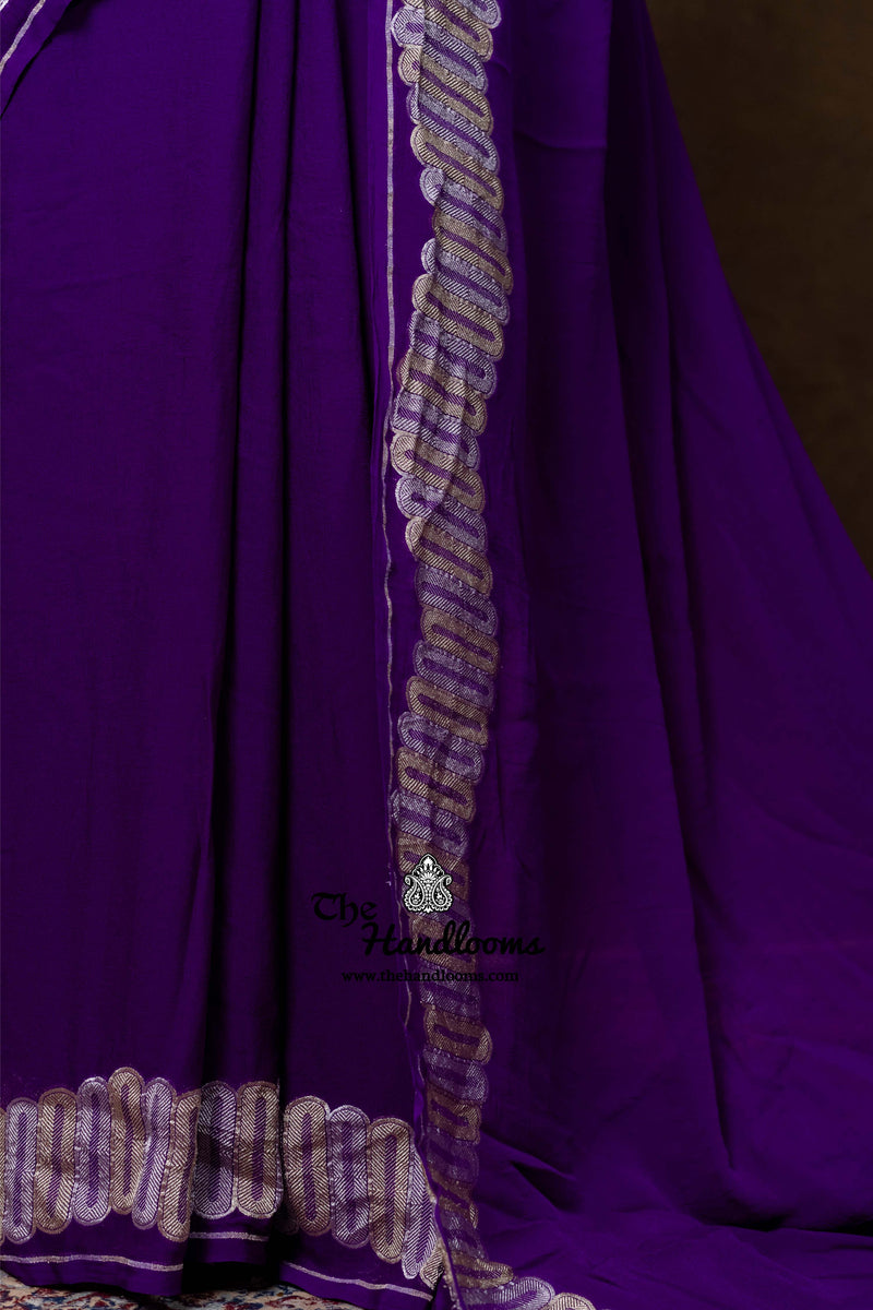 Khaddi Georgette Handloom Banarasi Saree