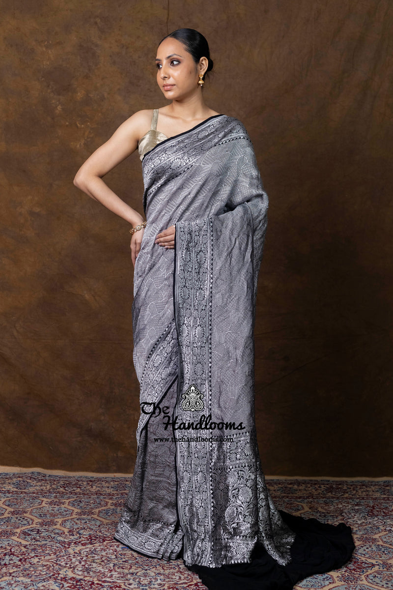 Khaddi Georgette Handloom Banarasi Saree - Tanchui Brocade