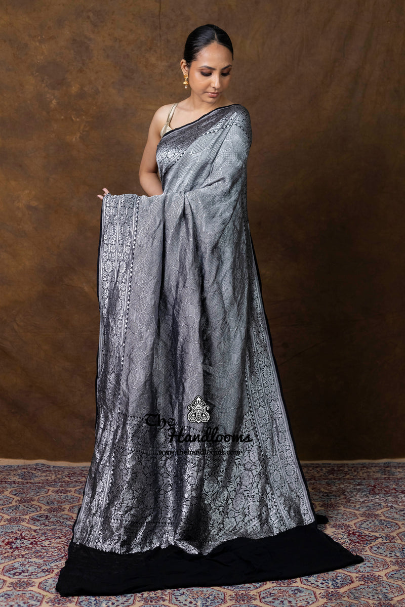 Khaddi Georgette Handloom Banarasi Saree - Tanchui Brocade