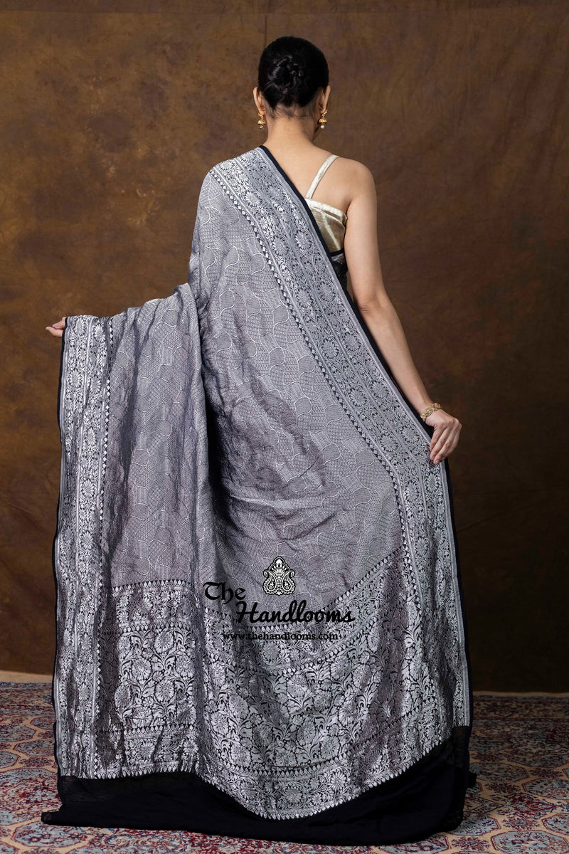 Khaddi Georgette Handloom Banarasi Saree - Tanchui Brocade