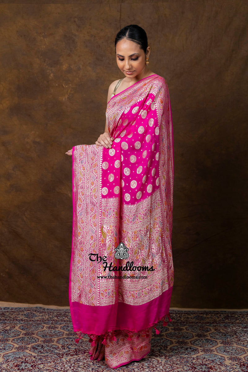 Khaddi Georgette Handloom Banarasi Saree