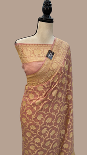 Pure Chiffon Khaddi Banarasi Saree - The Handlooms